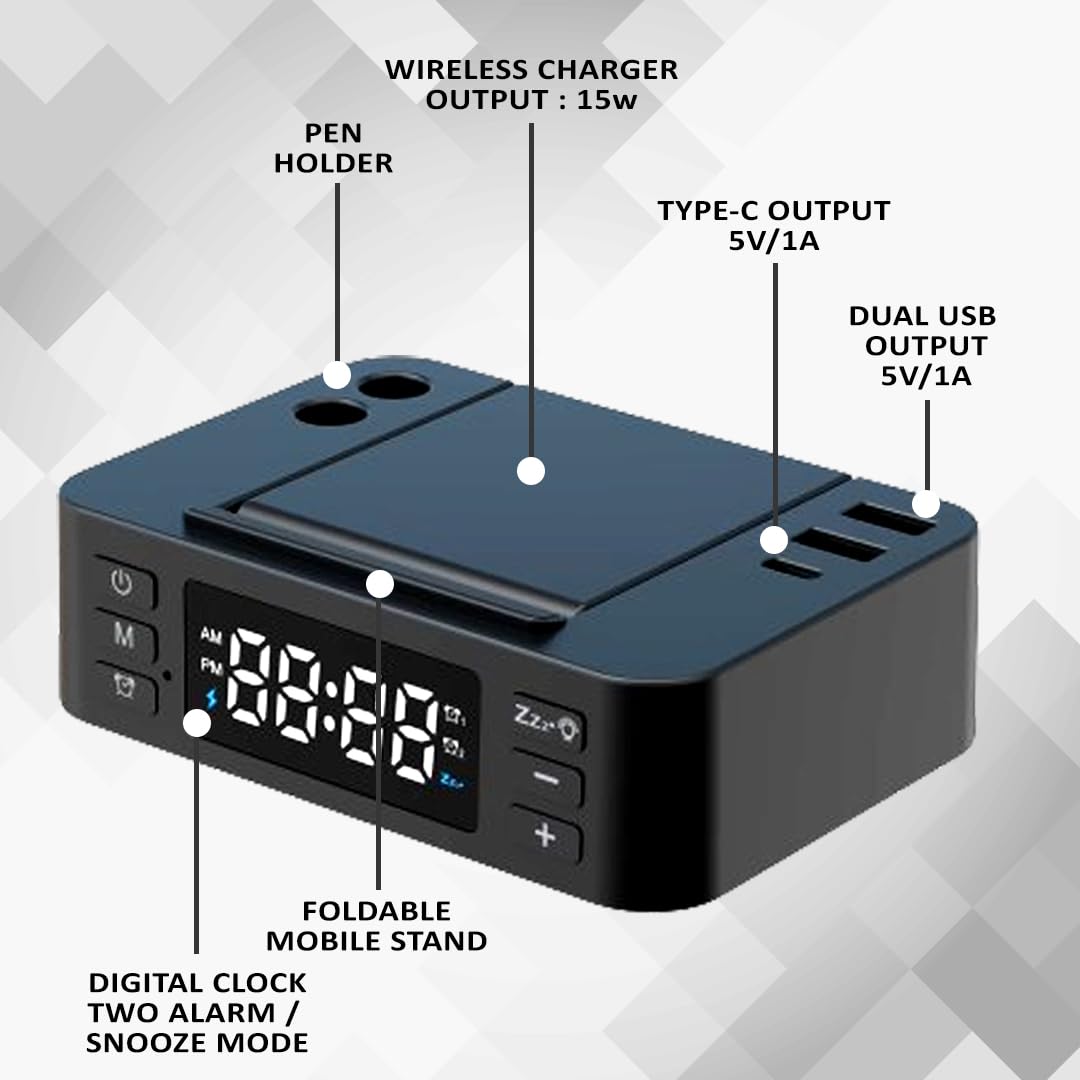 REMAXX Digital Alarm Clock i-square