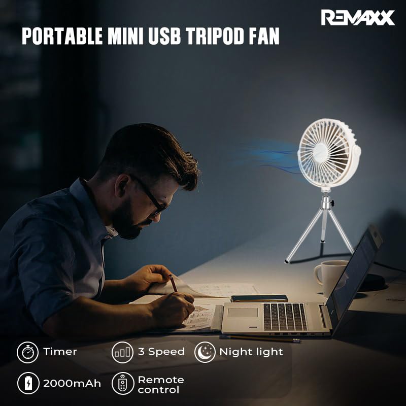 REMAXX 2 in 1 Portable Table Fan (tripod fan)