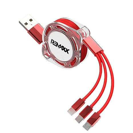 REMAXX 3 in 1 Retractable USB Charging