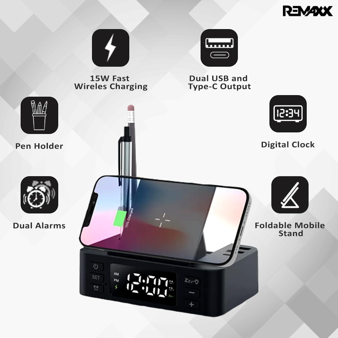 REMAXX Digital Alarm Clock i-square