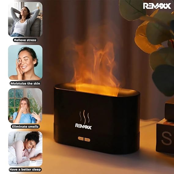 REMAXX Flame Humidifier with Aroma Diffuser 180ml