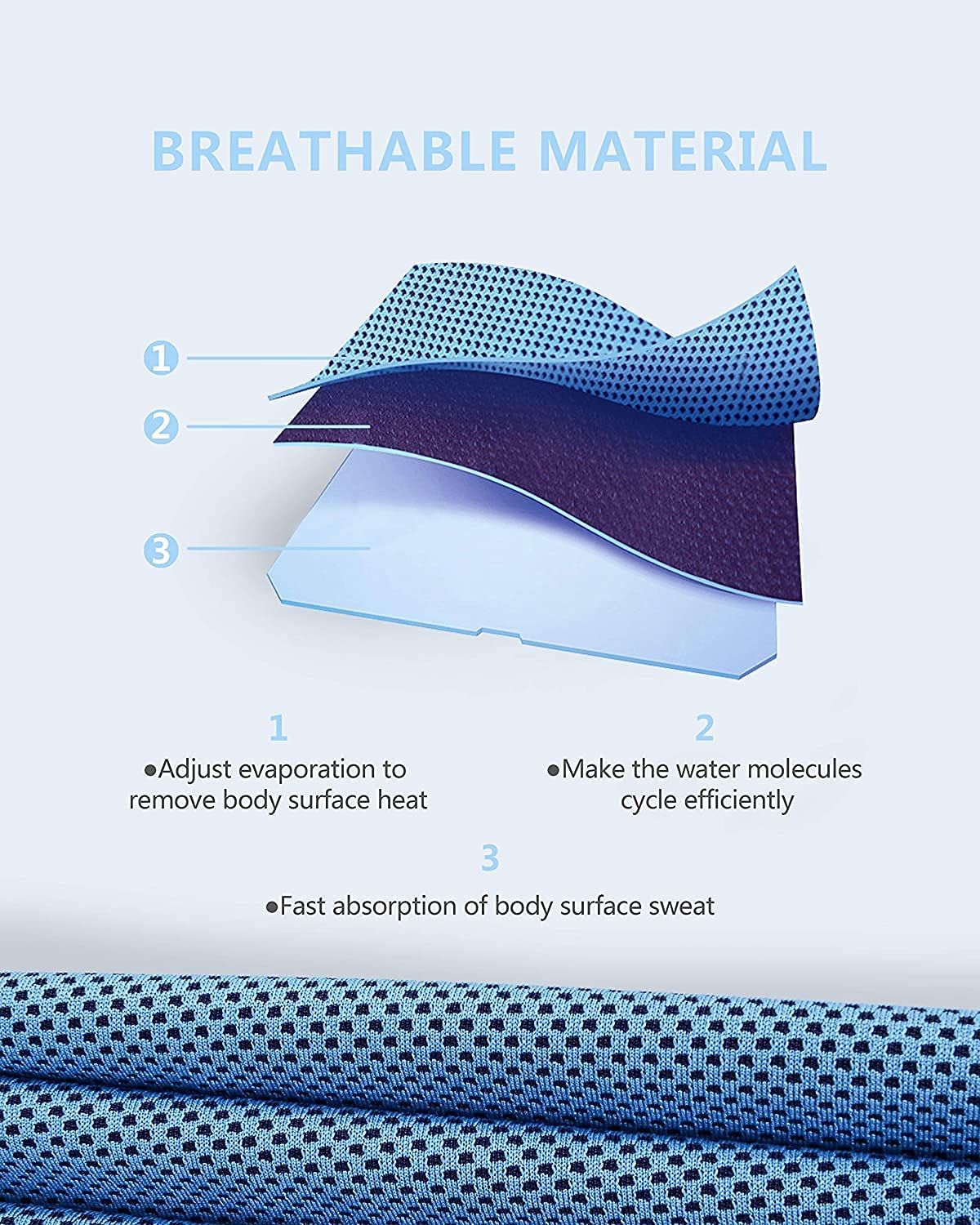 REMAXX Microfiber Instant Cooling Towel (Light Blue)