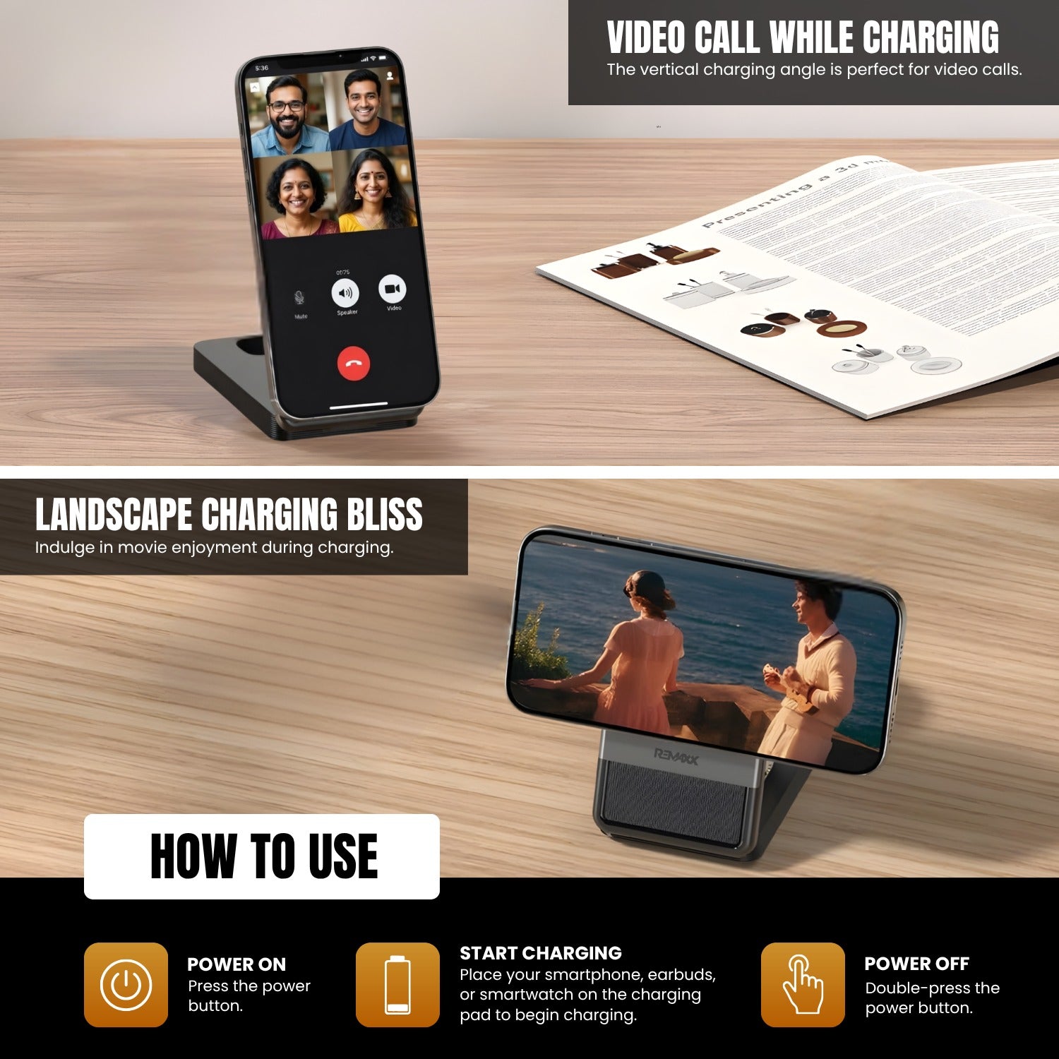 Remaxx Magtrix 10 - 3-in-1 Wireless Power Bank 10000mAh
