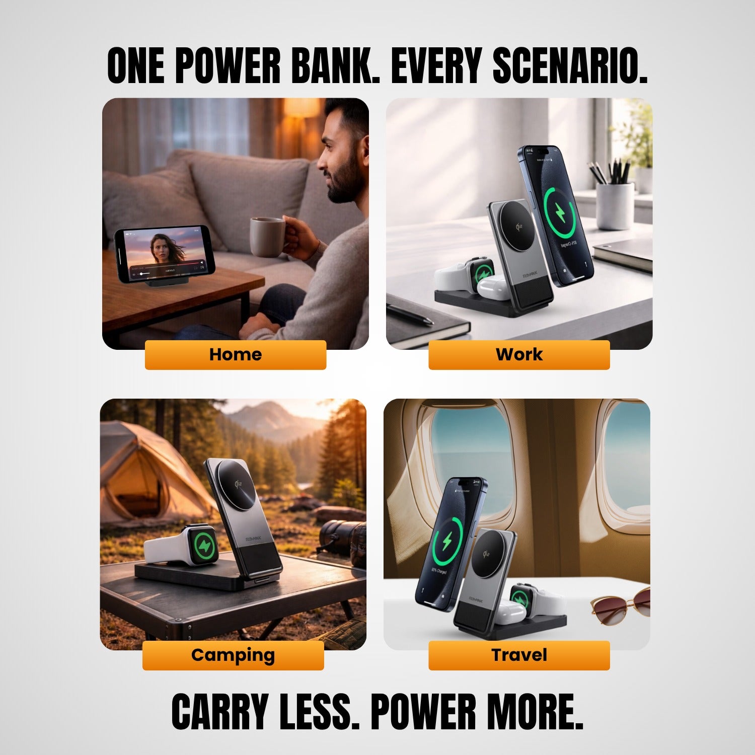 Remaxx Magtrix 10 - 3-in-1 Wireless Power Bank 10000mAh