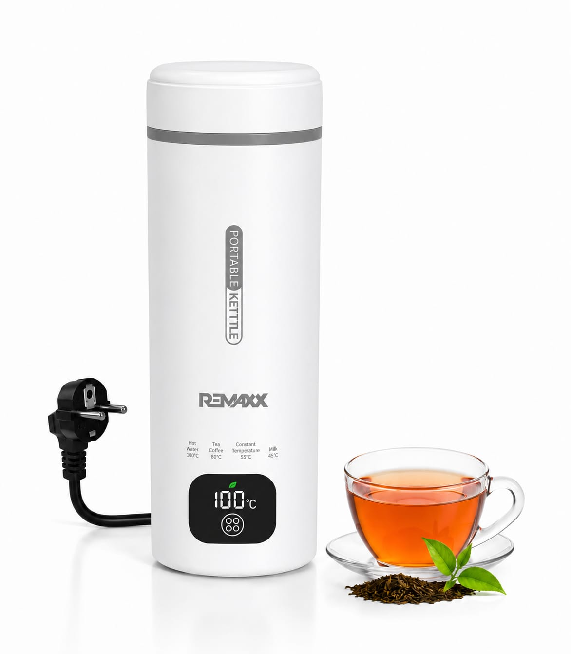 Remaxx Thermo X 2.0 Portable Electric Kettle 500ml | Quick Boil | Auto Shut-off | Multi-level temperature control | Stay Warm Function | Auto Shut Off & Dry Boil Protection | Kettle for Office & Home