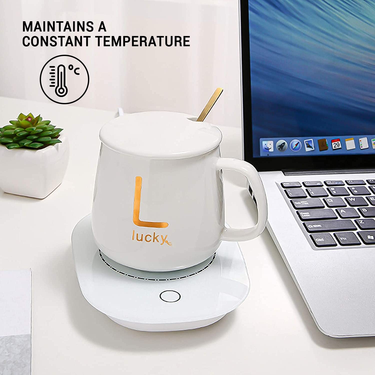 Coffee Mug Warmer - Electric Coffee Cup Warmer for Desk Auto Shut Off,  Temperature Setting Smart Coffee Mug Warme for Coffee, Tea, Water, Milk and  Coco, Coffee Warmer Gifts for mom (No