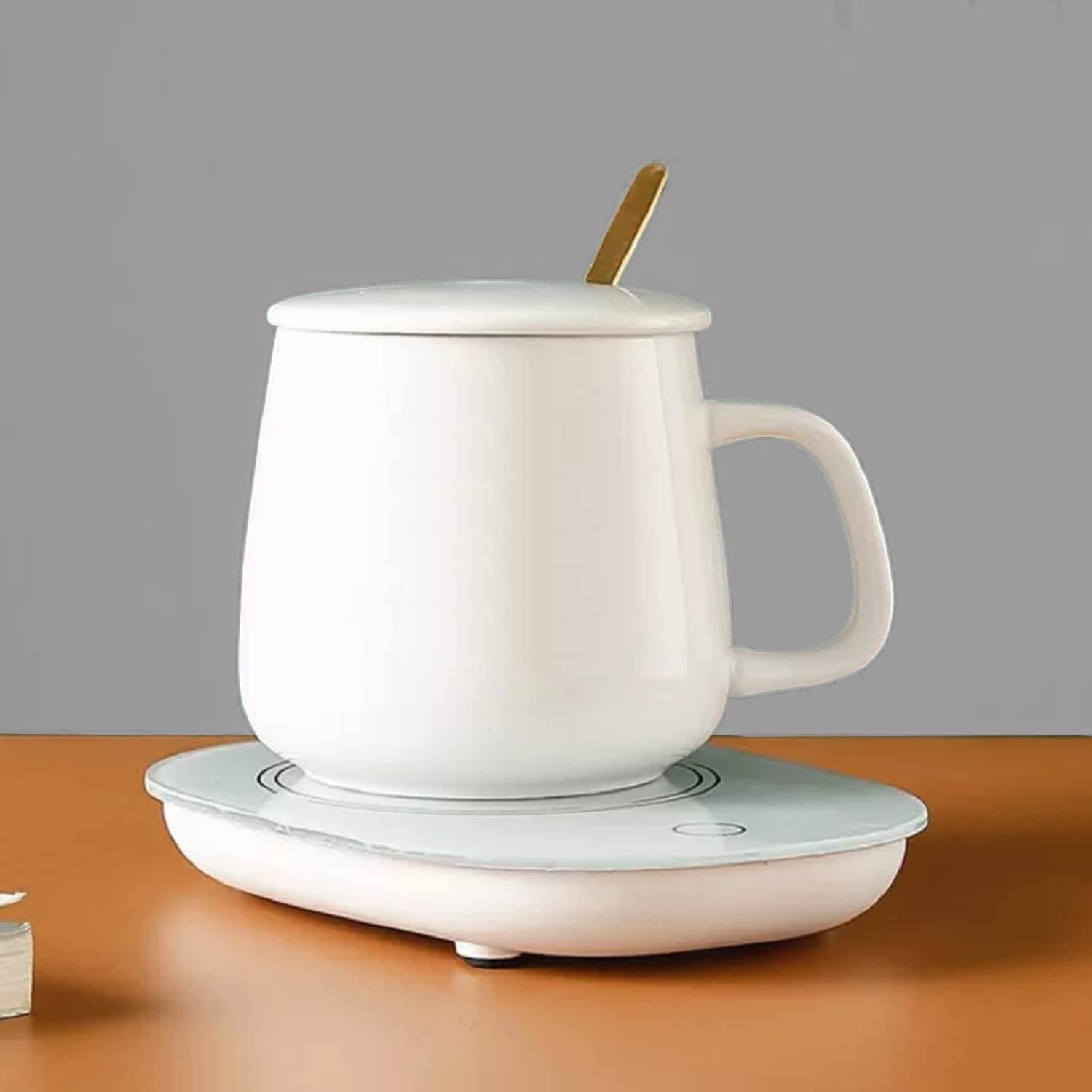 Smart Mug Warmer Set with Mug and Lid Auto Shut Off Heated Mug
